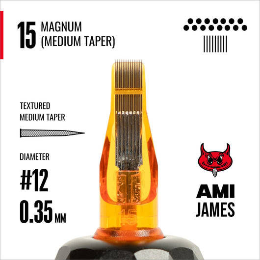 CAM x AMI JAMES Cartridges – Magnums – #12 (0.35 mm) – 20 Stück/Box