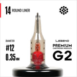 Legend Premium Cartridges G2 (2. Gen.) - Round Liners - #12 (0,35 mm) - 20 Stk./Box