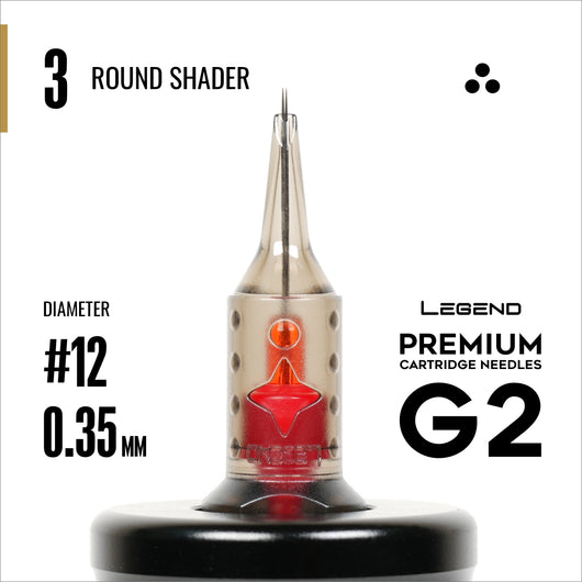Legend Premium Cartridges G2 (2. Gen.) – Round Shader – #12 (0,35 mm) – 20 Stück/Box