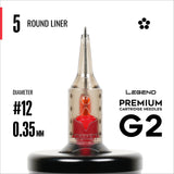 Legend Premium Cartridges G2 (2. Gen.) - Round Liners - #12 (0,35 mm) - 20 Stk./Box