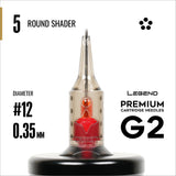 Legend Premium Cartridges G2 (2. Gen.) – Round Shader – #12 (0,35 mm) – 20 Stück/Box
