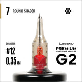 Legend Premium Cartridges G2 (2. Gen.) – Round Shader – #12 (0,35 mm) – 20 Stück/Box