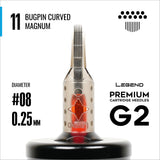 Legend Premium Cartridges G2 (2. Gen.) – Bugpin Curved Magnums – #8 (0,25 mm) – 20 Stück/Box