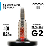 Legend Premium Cartridges G2 (2. Gen.) – Bugpin Curved Magnums – #8 (0,25 mm) – 20 Stück/Box