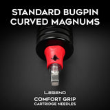 Legend Comfort Grip Cartridges – Standard Bugpin Curved Magnums – #10 (0,30 mm) – 20 Stück/Box