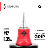 Legend Comfort Grip Cartridges – Round Liner – #12 (0,35 mm) – 20 Stück/Box