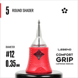 Legend Comfort Grip Cartridges - Round Shaders - #12 (0,35mm) - 20 Stück/Box