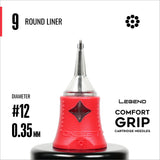 Legend Comfort Grip Cartridges – Round Liner – #12 (0,35 mm) – 20 Stück/Box