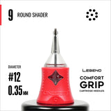Legend Comfort Grip Cartridges - Round Shaders - #12 (0,35mm) - 20 Stück/Box